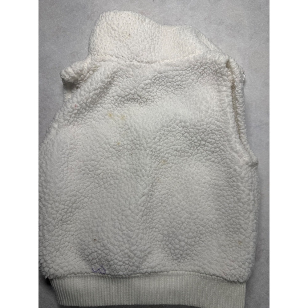 Carter's Baby Sherpa Fleece Vest White Bear 12 Months Zip Up Soft Warm - Picture 4 of 8